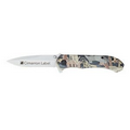 Oilfield Camouflage Green Pocket Knife